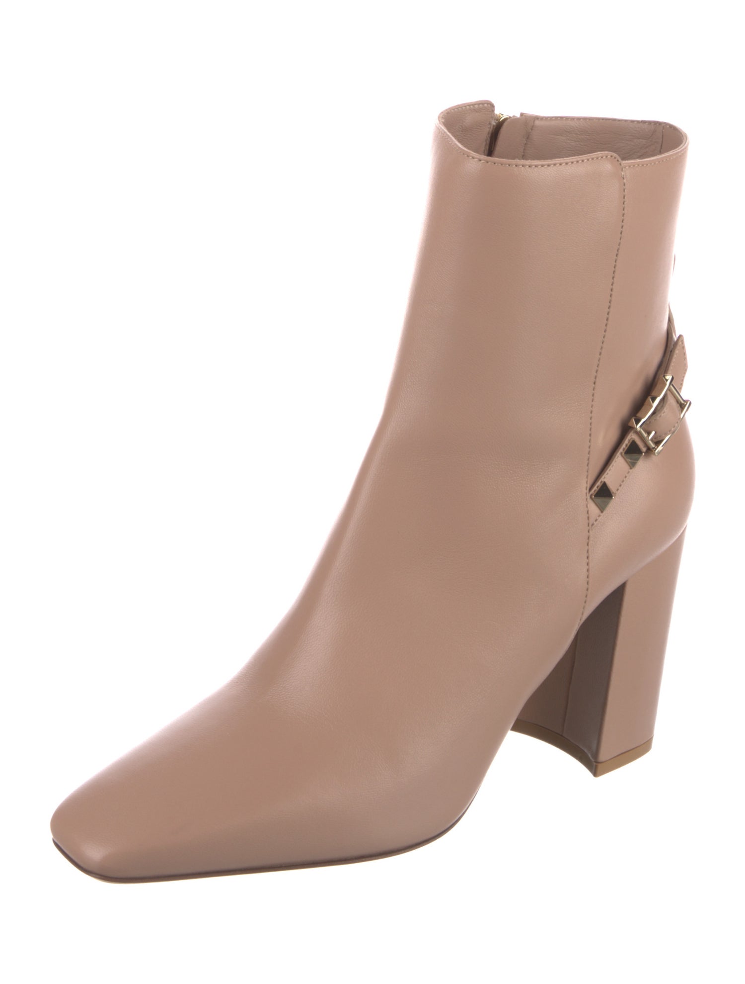 Valentino Rockstud Accents Leather Boots