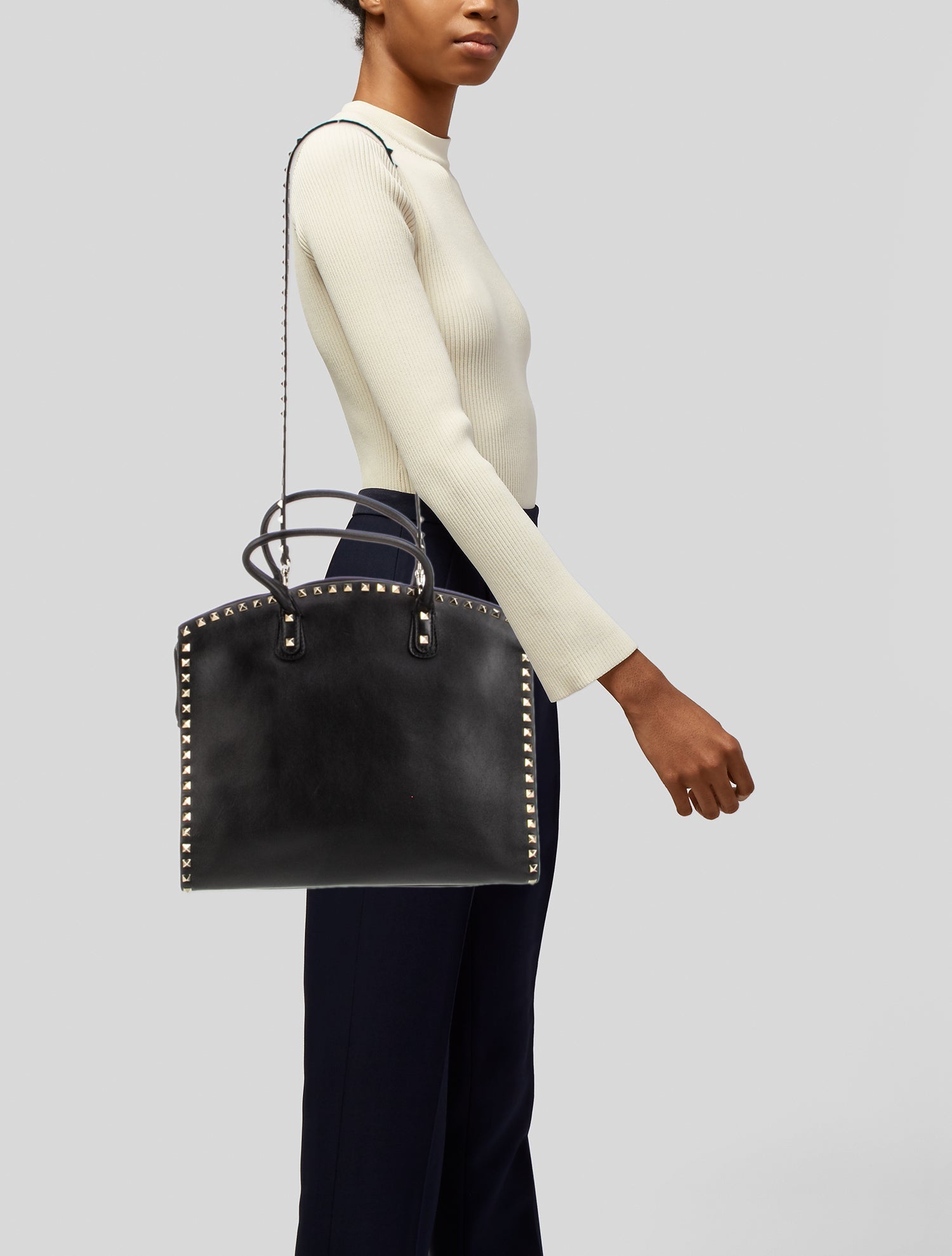 Valentino Rockstud Top Handle Bag