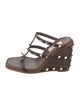 Valentino Rockstud Accents Leather T-Strap Sandals