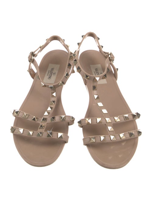 Valentino Rockstud Accents Rubber Gladiator Sandals