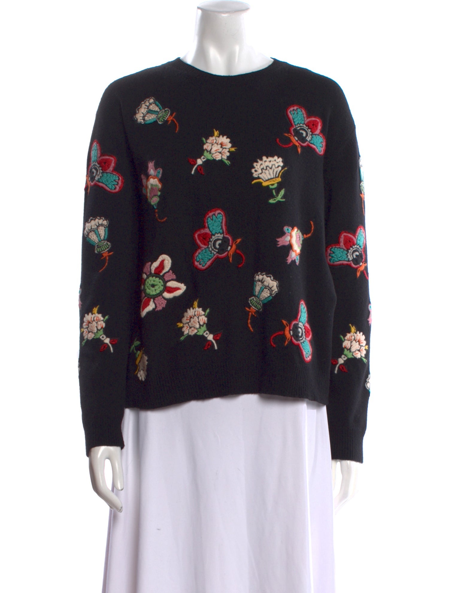 Valentino Virgin Wool Printed Sweater