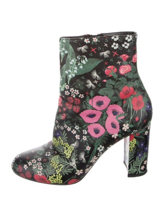 Valentino Primavera Print Leather Boots