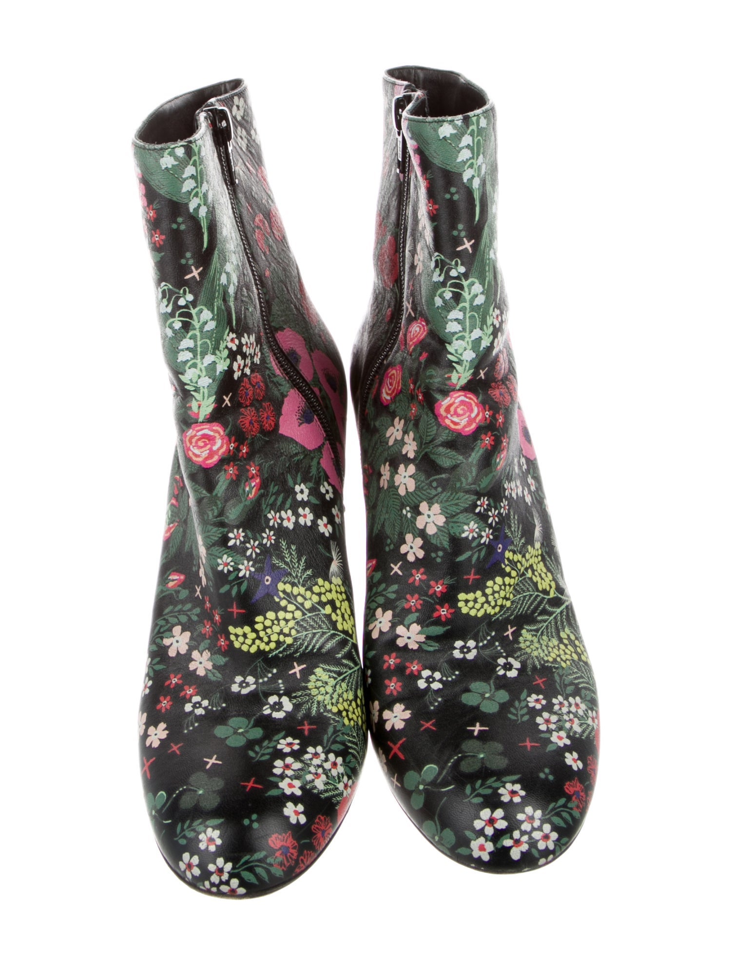 Valentino Primavera Print Leather Boots