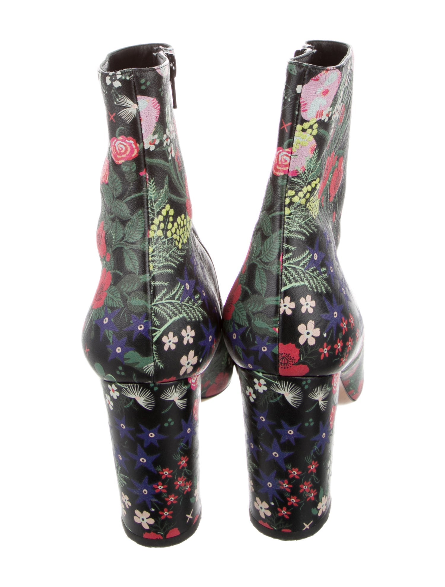 Valentino Primavera Print Leather Boots