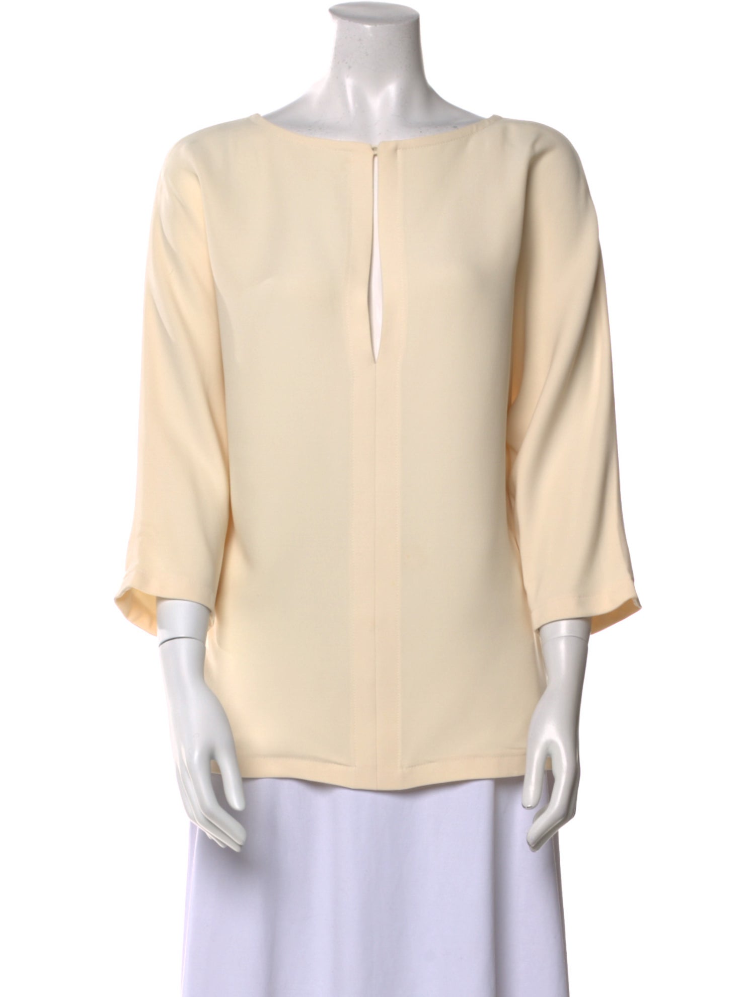 Valentino Silk Bateau Neckline Blouse