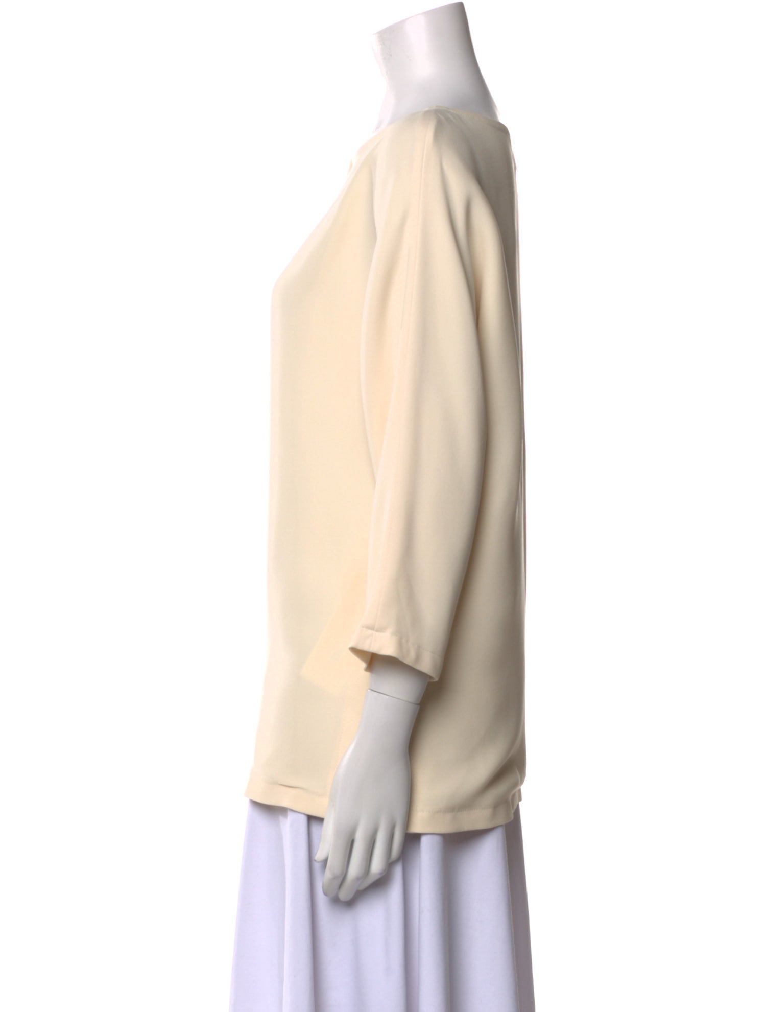 Valentino Silk Bateau Neckline Blouse