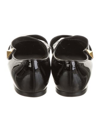 Valentino Rockstud Accents Patent Leather Mary Jane Flats