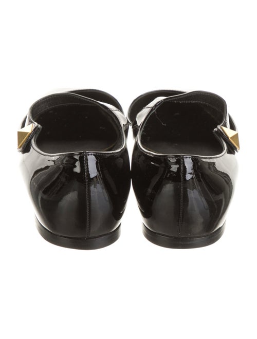 Valentino Rockstud Accents Patent Leather Mary Jane Flats