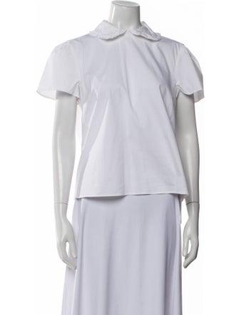 Red Valentino Mock Neck Short Sleeve T-Shirt