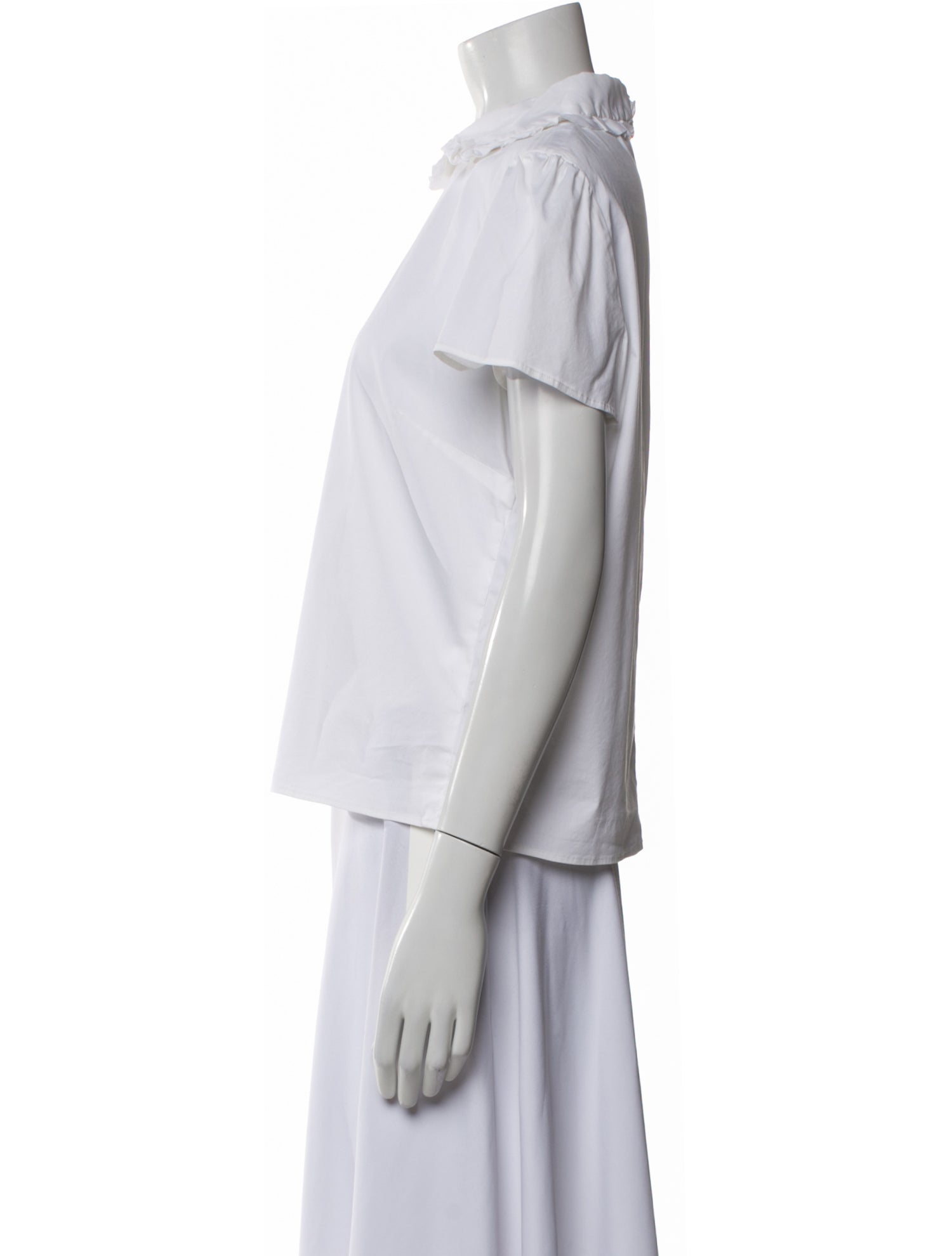 Red Valentino Mock Neck Short Sleeve T-Shirt