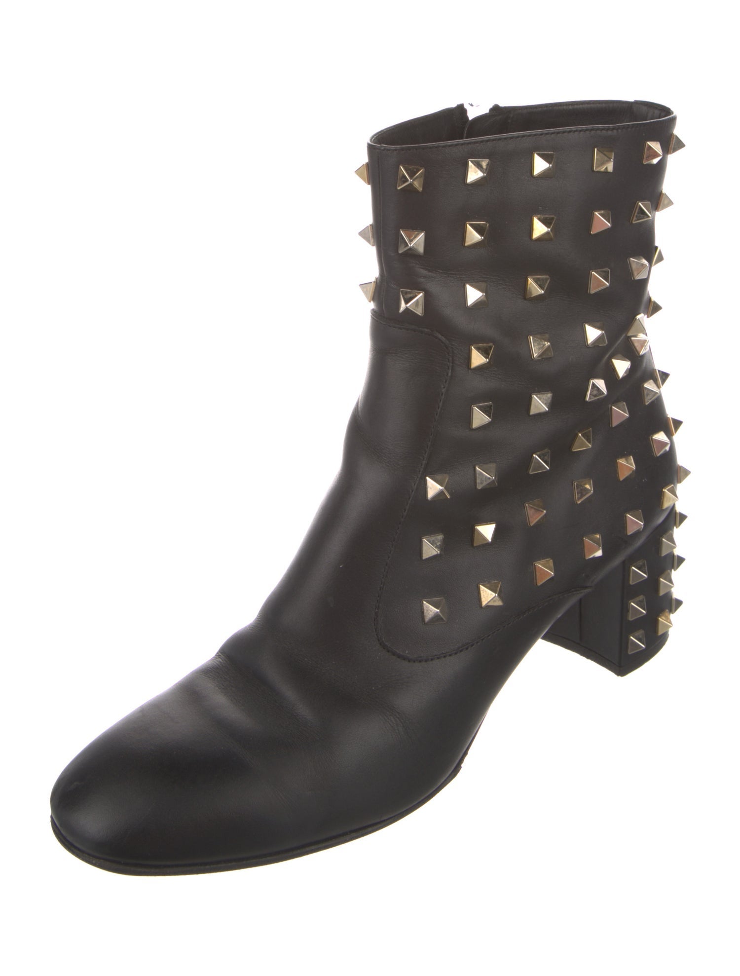 Valentino Rockstud Accents Suede Boots