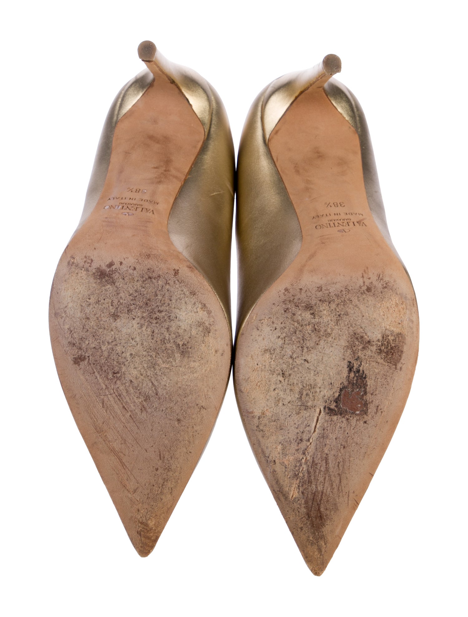 Valentino Rockstud Accents Leather Pumps