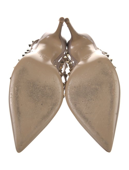 Valentino Rockstud Accents Patent Leather T-Strap Pumps