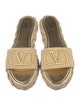 Valentino Canvas Embroidered Accent Espadrilles
