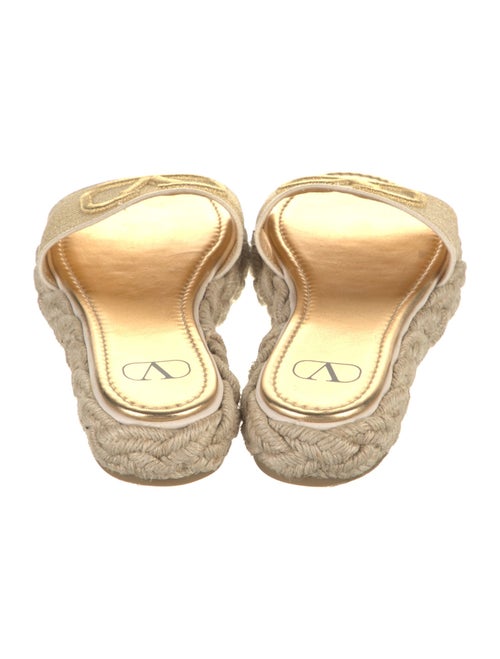 Valentino Canvas Embroidered Accent Espadrilles