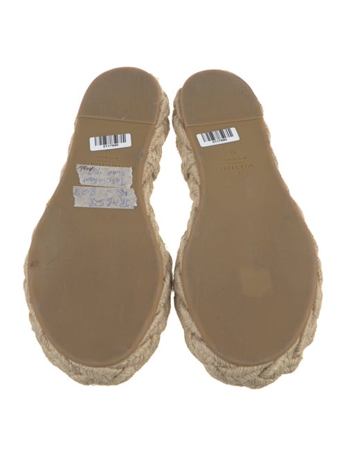 Valentino Canvas Embroidered Accent Espadrilles