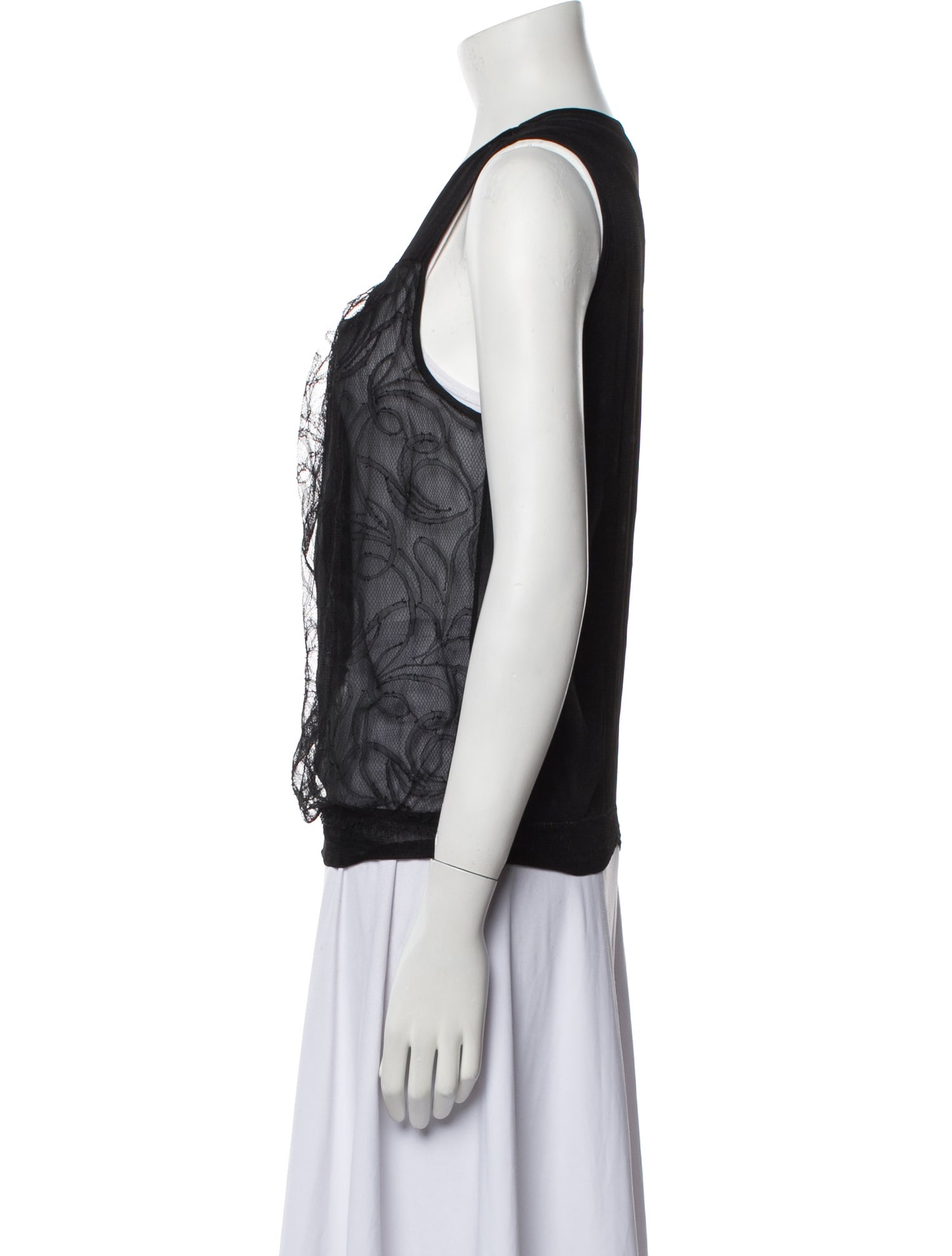 Valentino Square Neckline Sleeveless Top