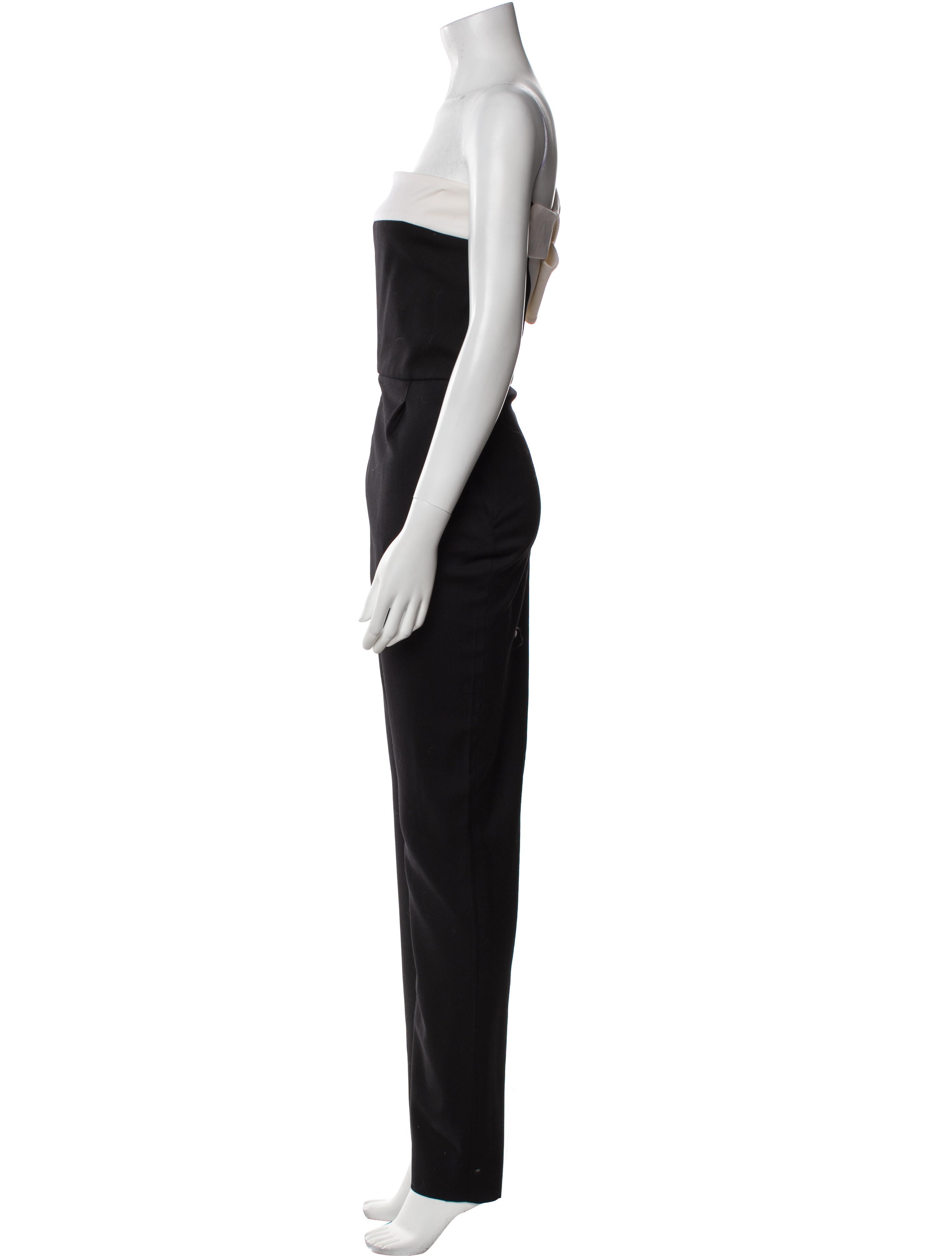 Valentino Wool Strapless Jumpsuit