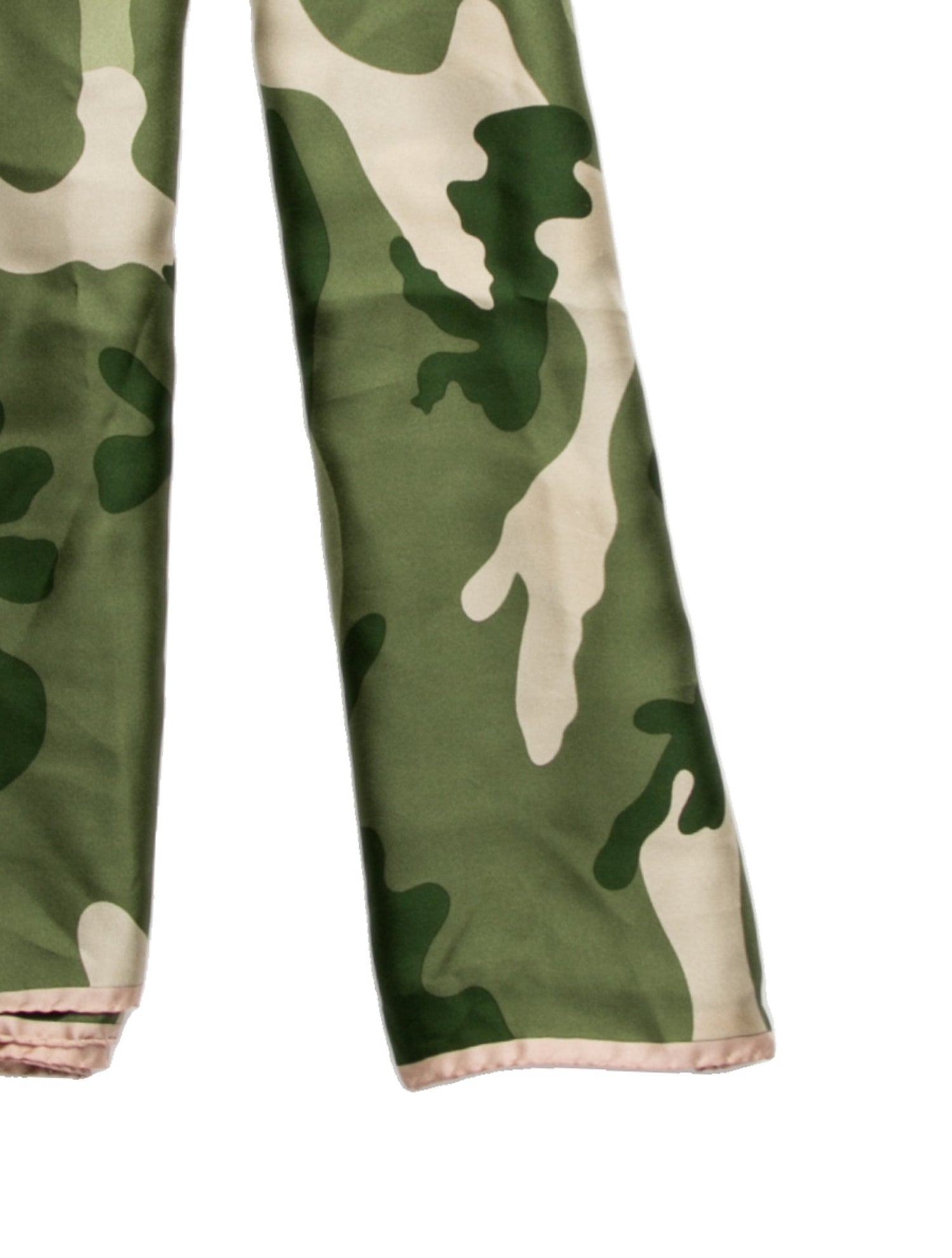 Valentino Silk Camouflage Print Scarf