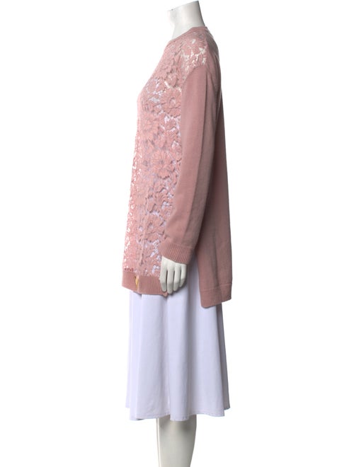 Valentino Virgin Wool Lace Pattern Sweater