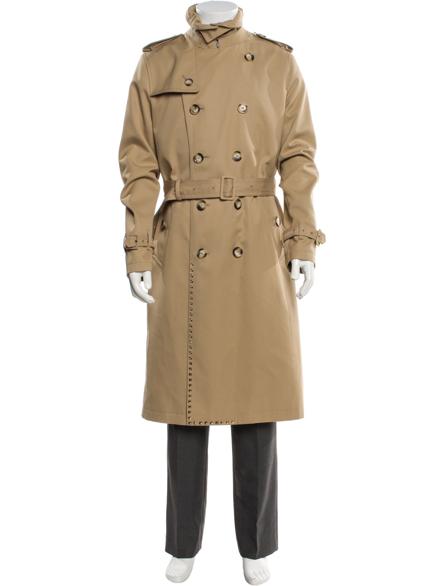 Valentino Rockstud Accents Trench Coat
