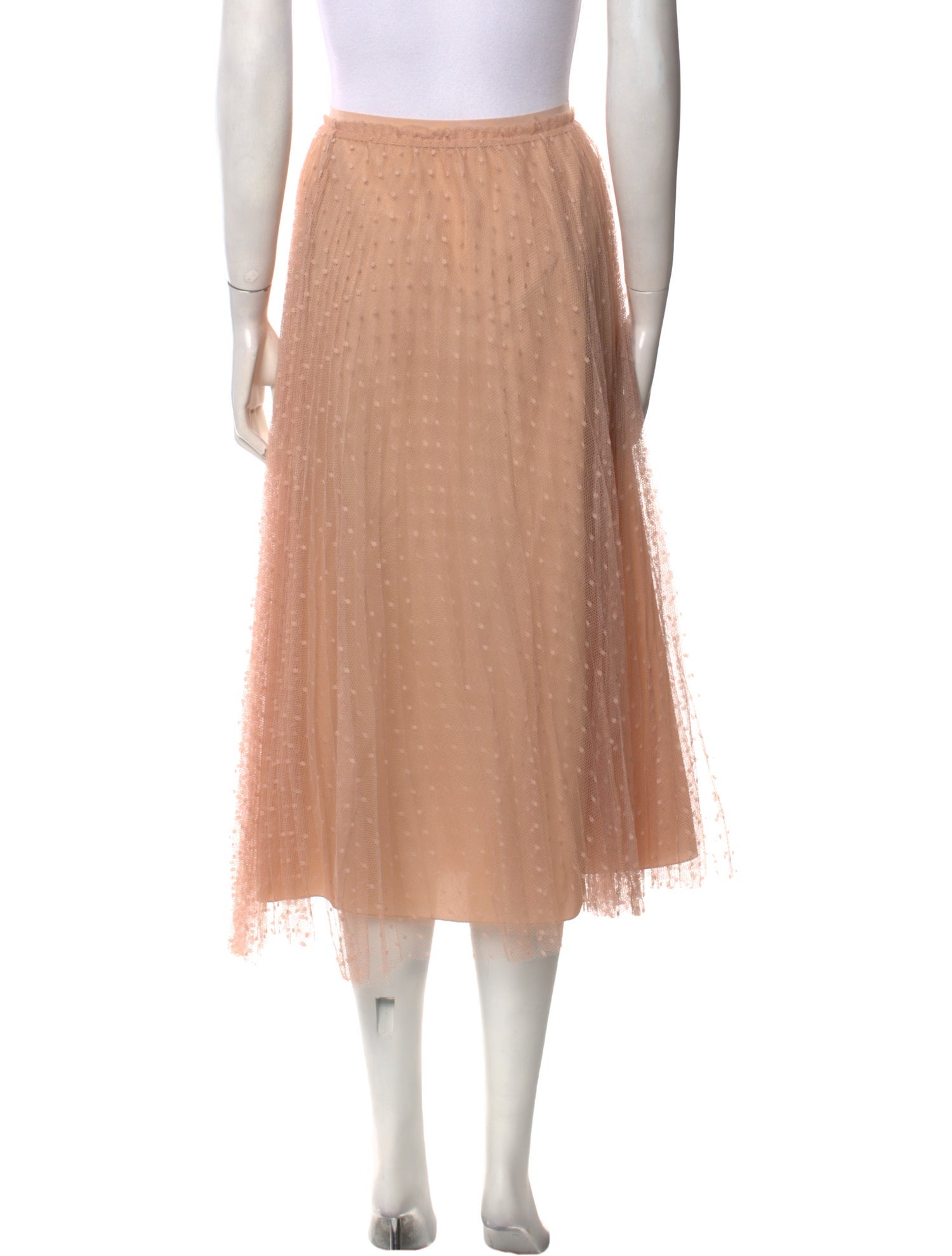 Valentino Raw-Edge Trim Midi Length Skirt