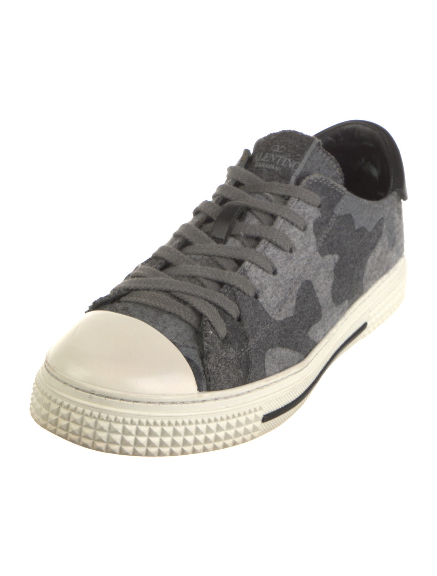 Valentino Wool Printed Sneakers