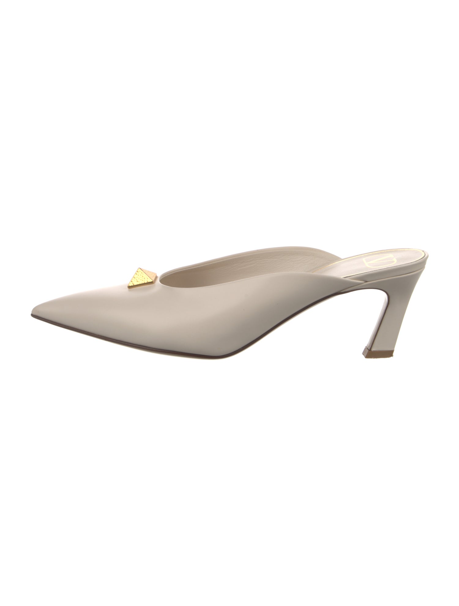 Valentino Rockstud Accents Leather Mules