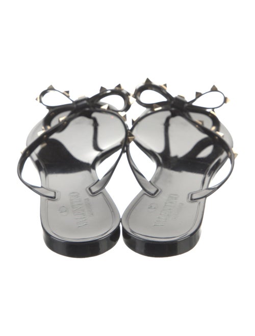 Valentino Rockstud Accents Rubber Slides