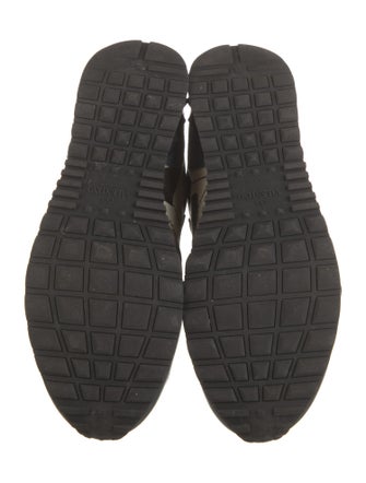 Valentino Rockstud Accents Suede Sneakers