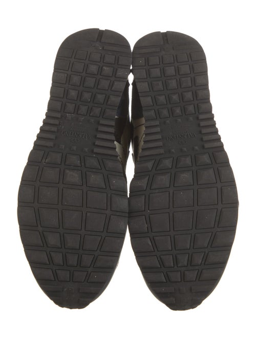 Valentino Rockstud Accents Suede Sneakers