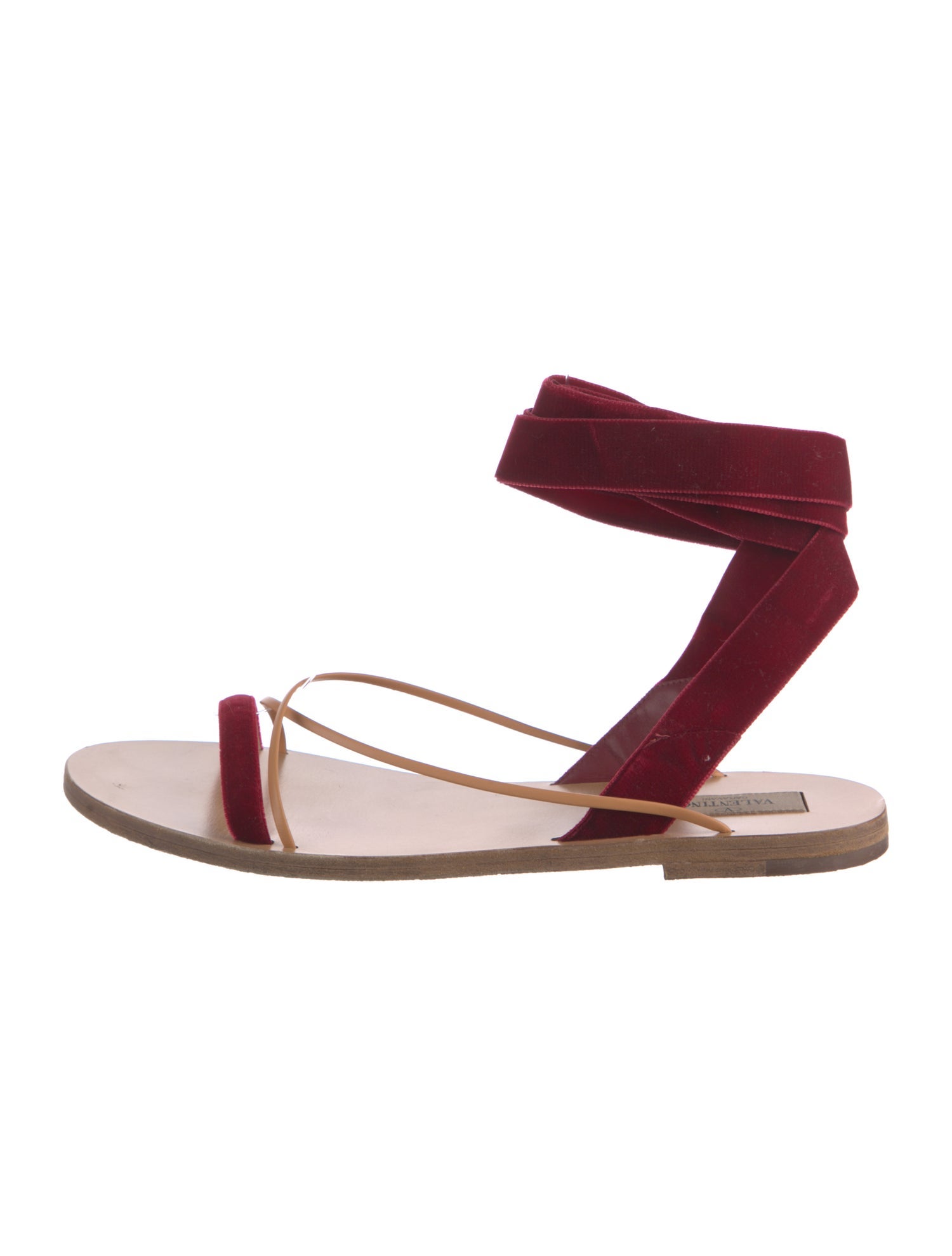 Valentino Velvet Slingback Sandals
