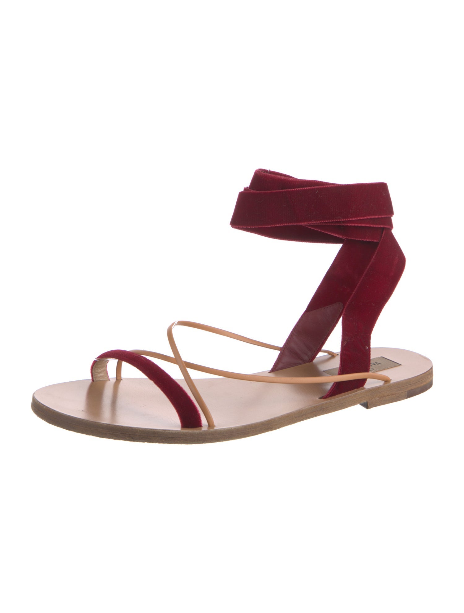 Valentino Velvet Slingback Sandals