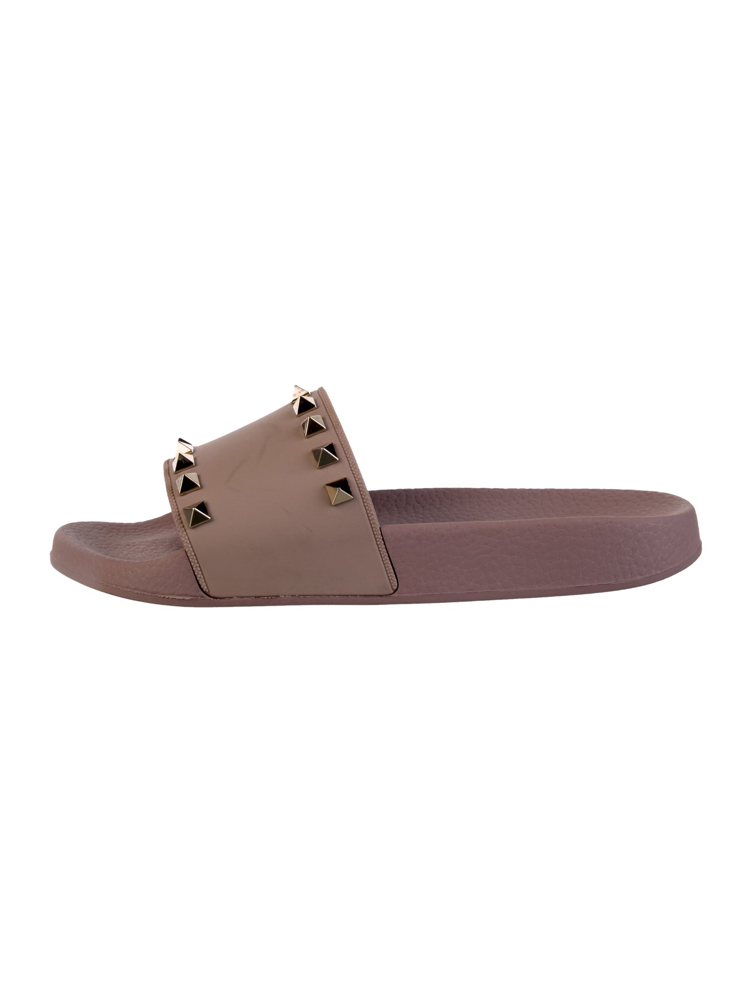 Valentino Rockstud Accents Rubber Slides