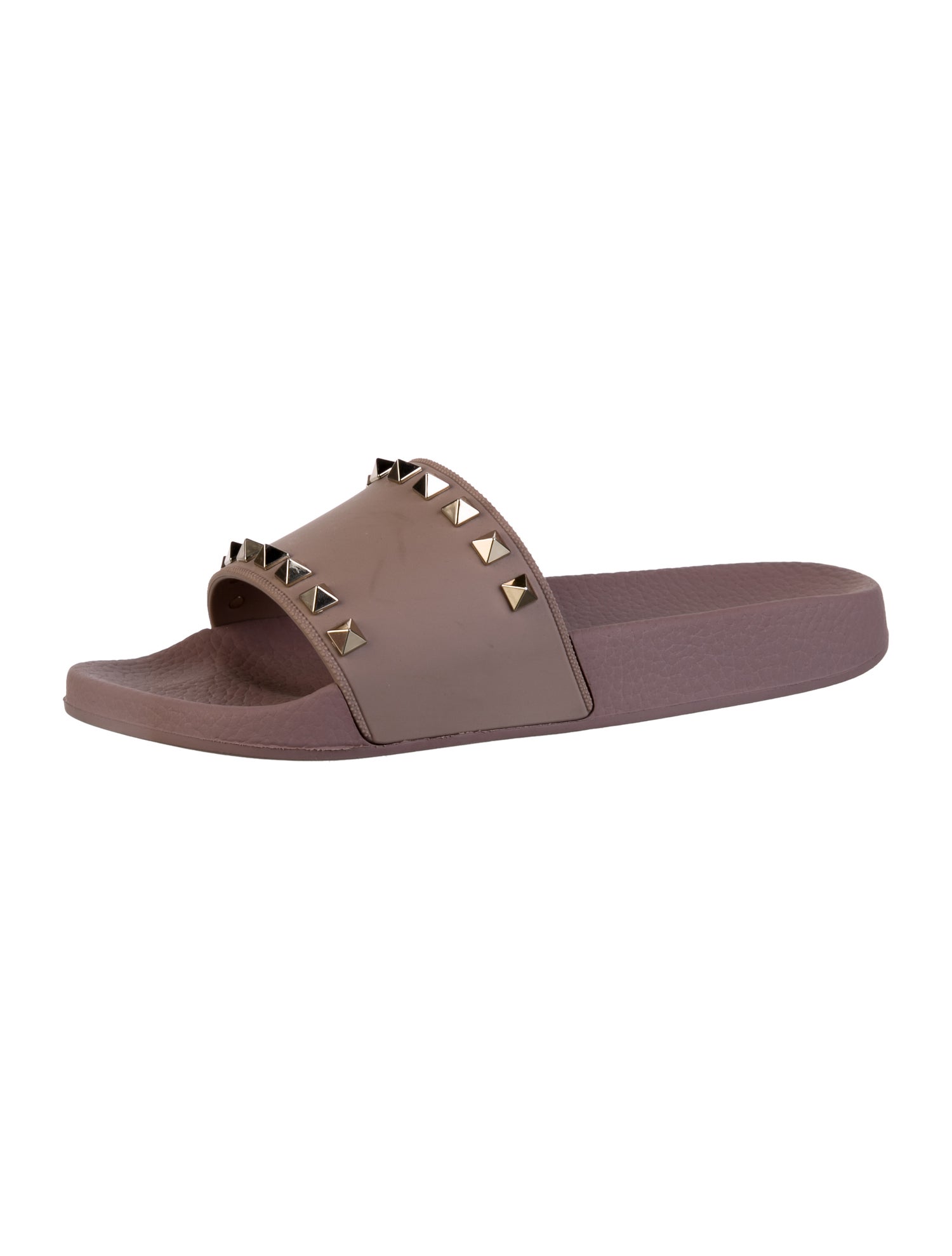 Valentino Rockstud Accents Rubber Slides