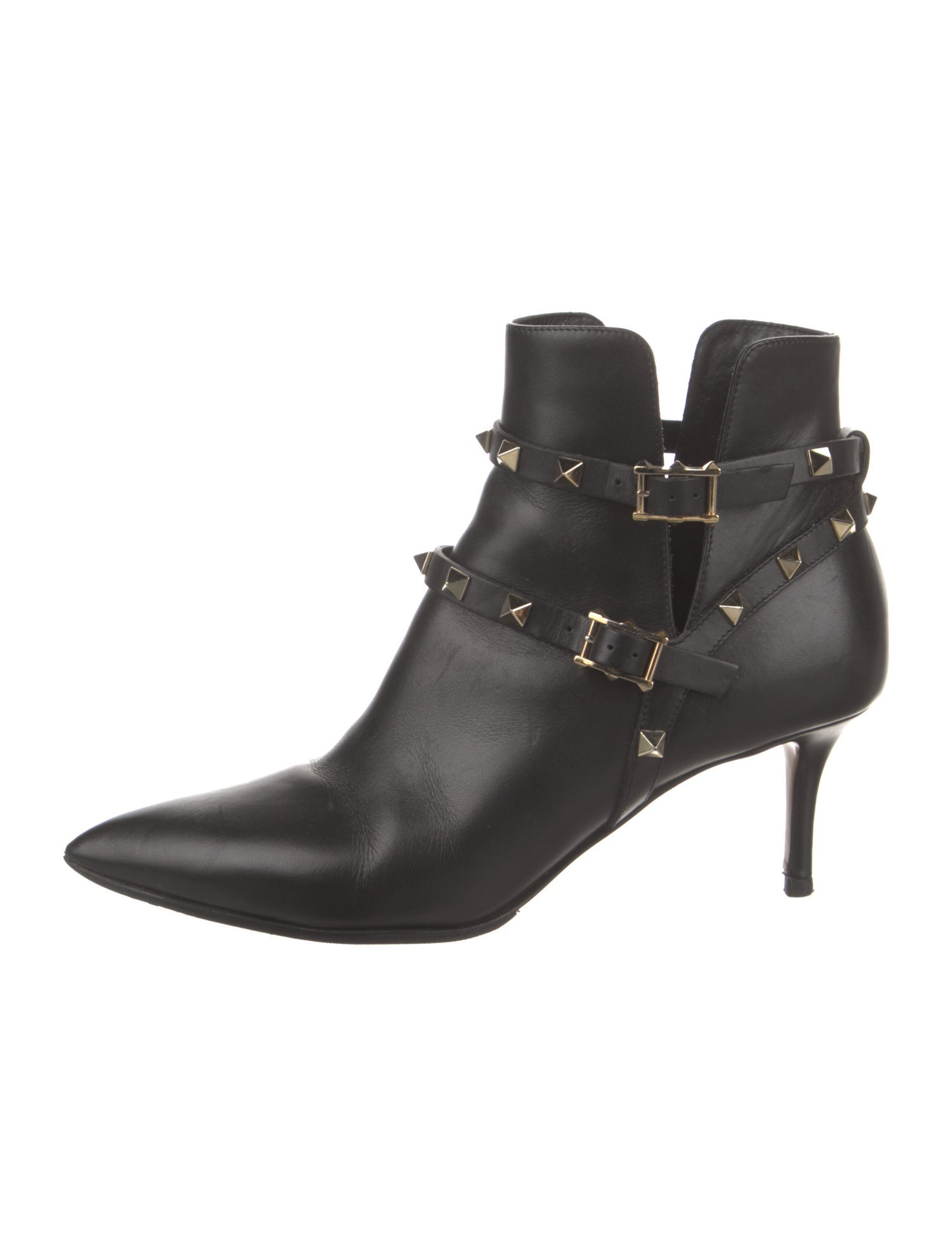 Valentino Rockstud Accents Leather Boots