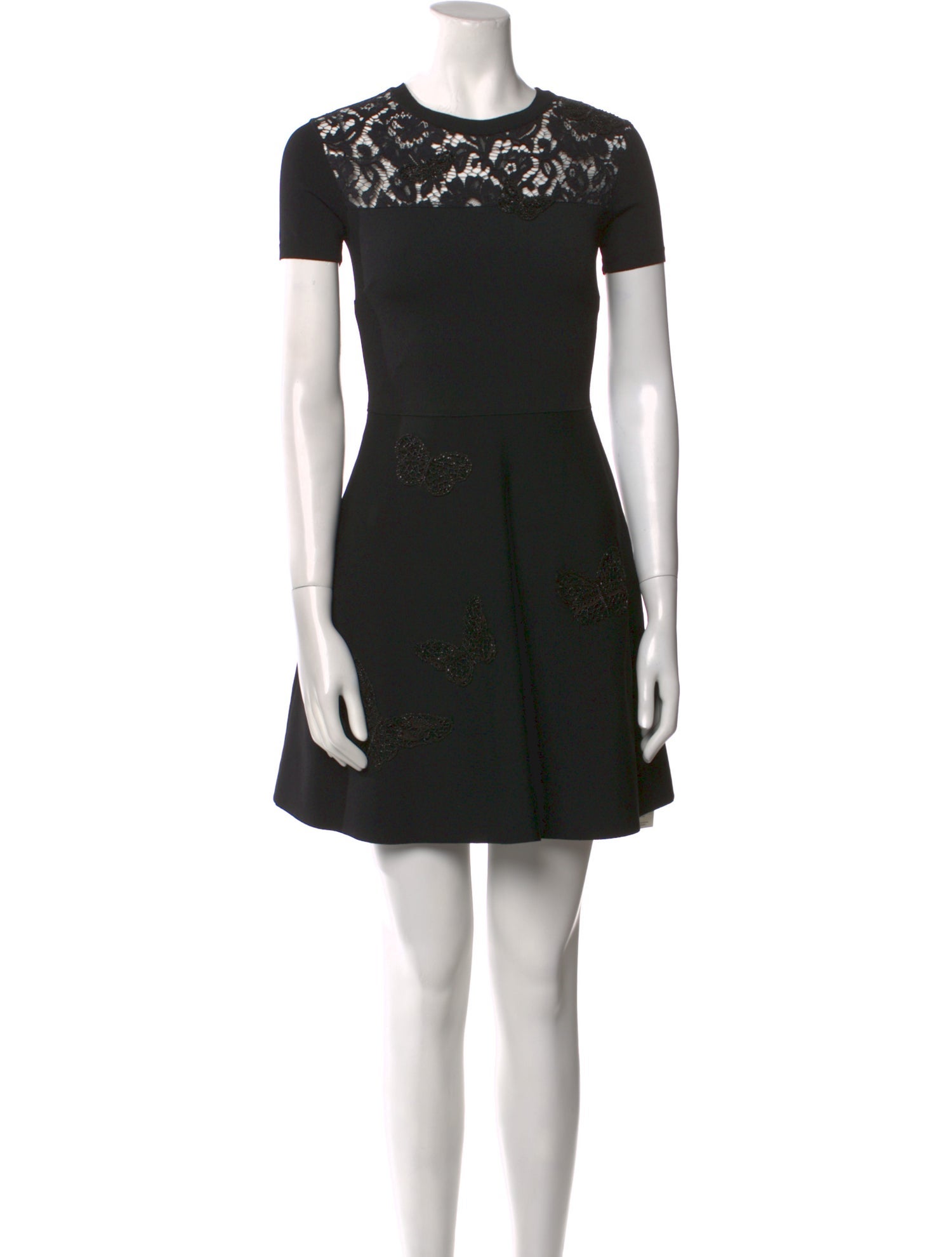 Valentino Lace Pattern Mini Dress