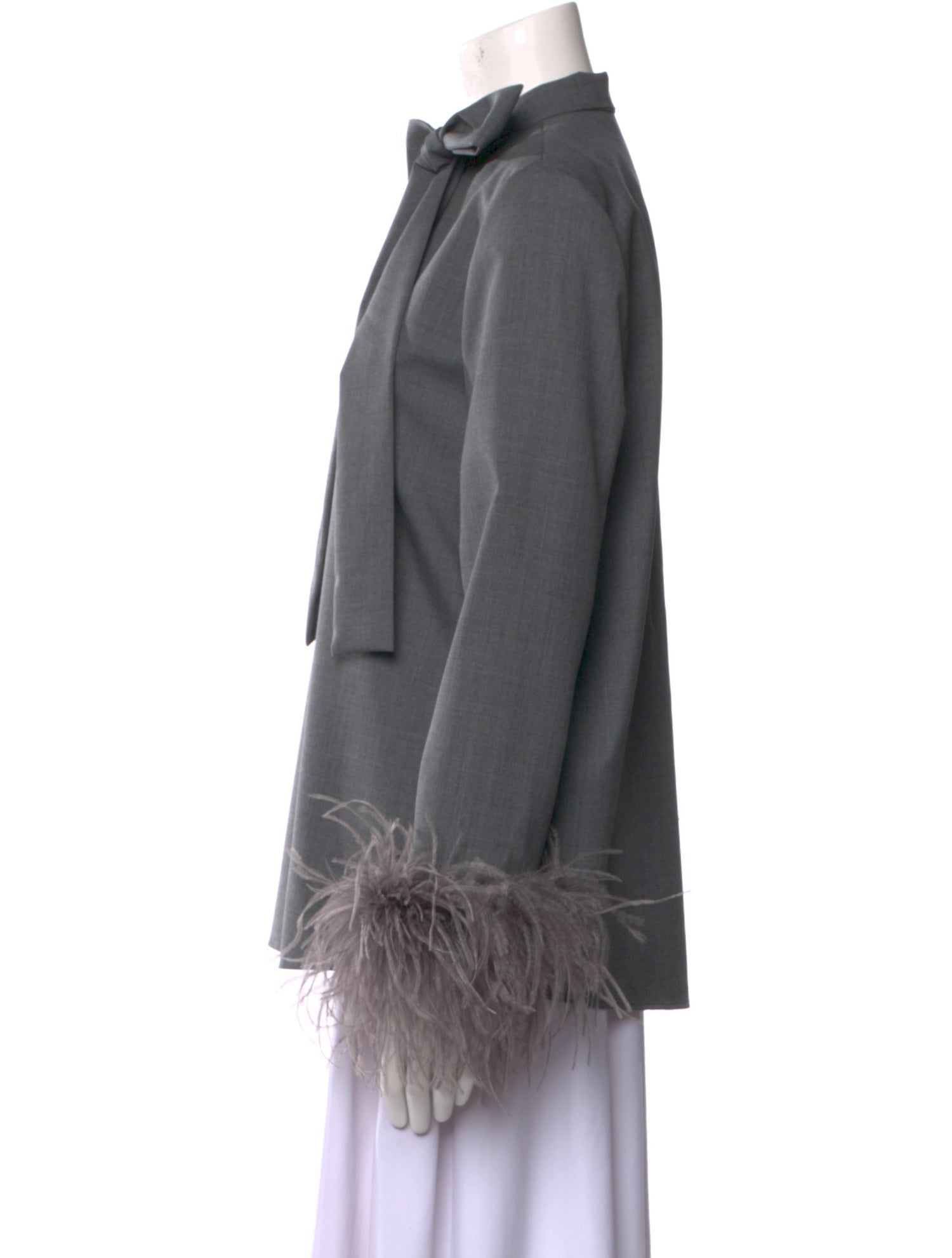 Valentino Mock Neck Long Sleeve Blouse