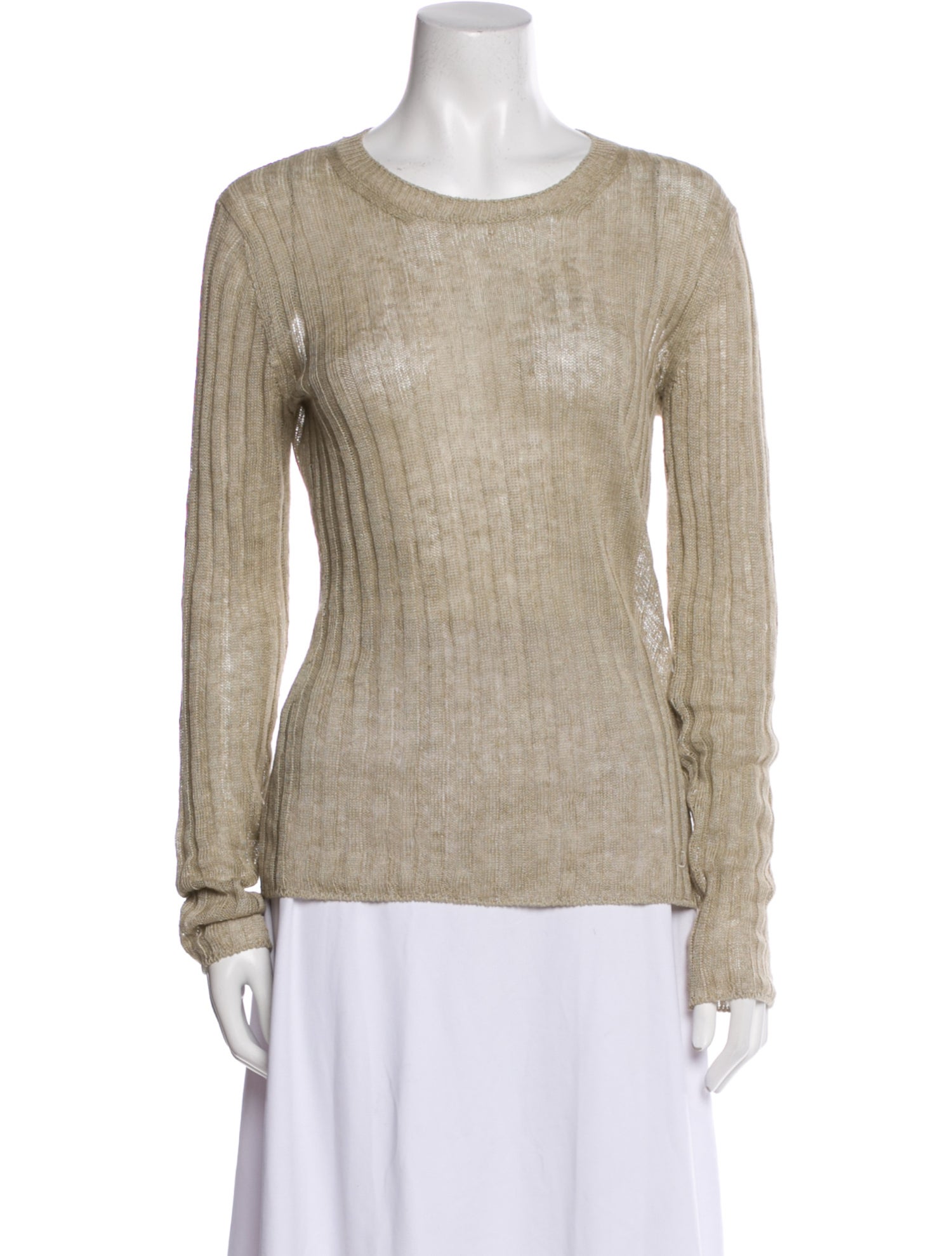 Valentino Linen Scoop Neck Sweater
