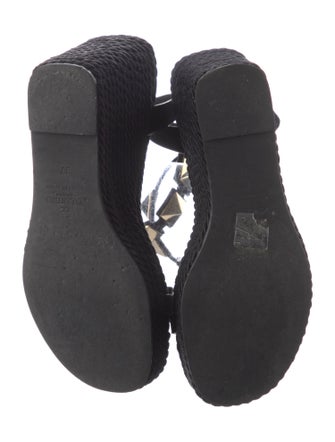 Valentino Rockstud Accents Suede Espadrilles