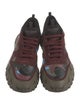 Valentino Leather Camouflage Print Sneakers