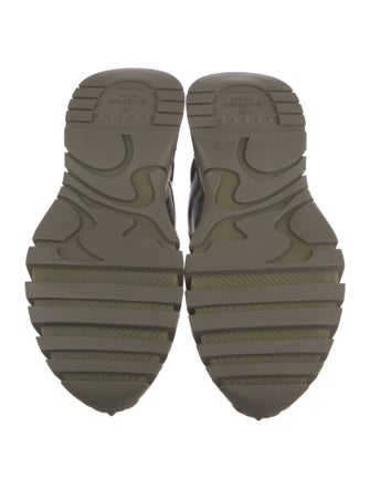 Valentino Leather Camouflage Print Sneakers