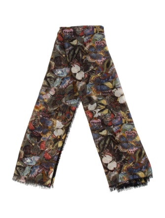 Valentino Cashmere Floral Print Shawl