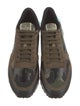 Valentino Suede Camouflage Print Sneakers
