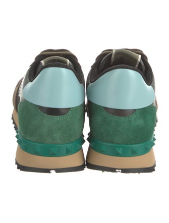 Valentino Suede Camouflage Print Sneakers