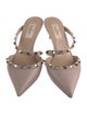 Valentino Rockstud Accents Leather Mules