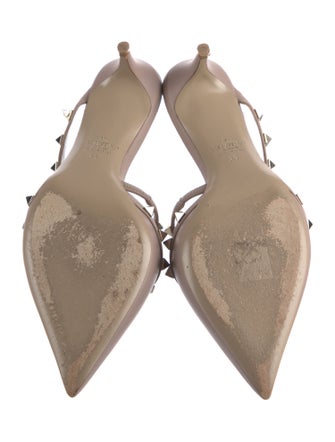 Valentino Rockstud Accents Leather Mules