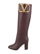 Valentino Leather Riding Boots