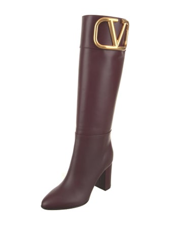 Valentino Leather Riding Boots