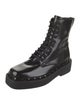 Valentino Leather Combat Boots